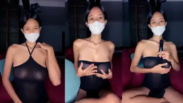 Jenna Pakai Kostum Bunny Transparan Hot
