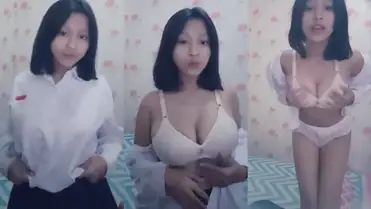 Rara Nadifa Cewek SMP Hijab Goyang Binal Di Ranjang